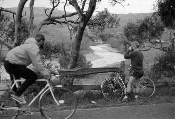 Otto Christiansen and Art Terry on one of Art's cycle rides.
