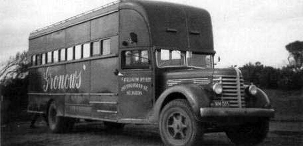 The van, which was then being used by the Club, at Anglesea.